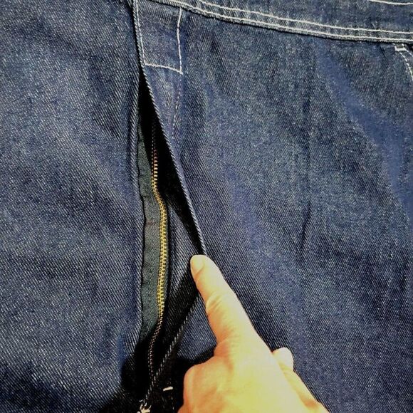 Dickies Bib Overalls Men 2XL XXL Carpenter Blue Jean Denim Pockets Workwear NEW - Picture 10 of 16